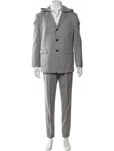 Pre-owned Dior 2016 Virgin Wool Two-piece Suit In Gray