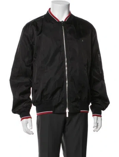 Pre-owned Dior 2017 Bee Accent Bomber Jacket In Black