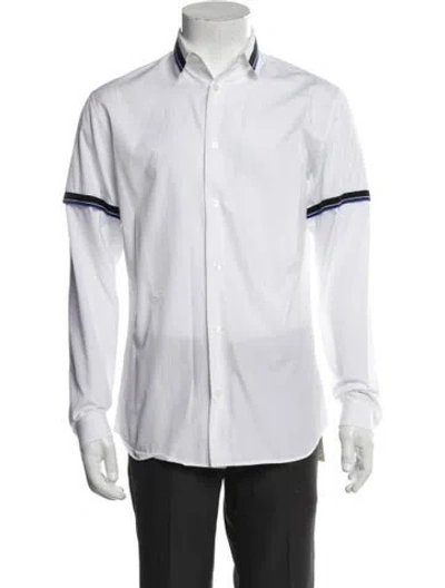Pre-owned Dior 2017 Bee Accent Dress Shirt In White