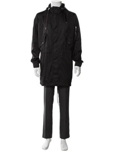 Pre-owned Dior 2017 Bee Accent Parka In Black