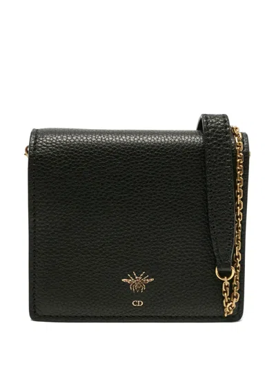 Pre-owned Dior 2017 D-bee Leather Mini Bag In Black