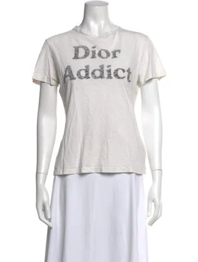 Pre-owned Dior 2017 ' Addict' T-shirt In Neutrals