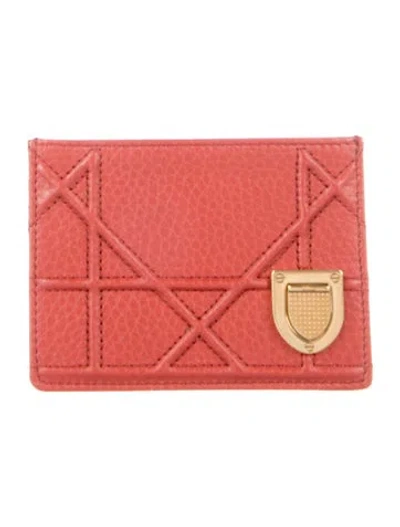 Pre-owned Dior 2017 Ama Card Holder In Orange