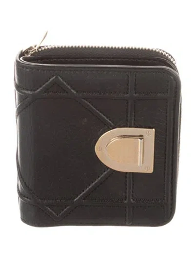Pre-owned Dior 2017 Ama Wallet In Black