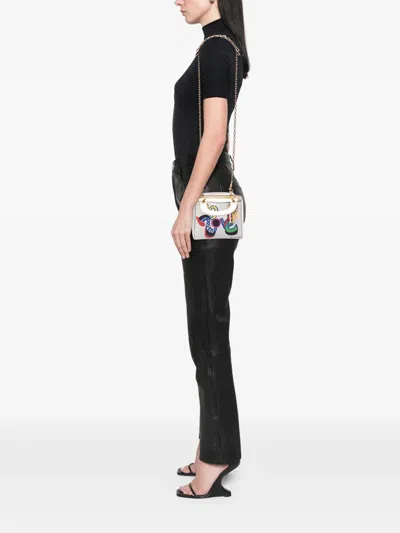 Pre-owned Dior 2017 Amour Niki De Saint Phalle Mini Calfskin Love Lady  Satchel In White