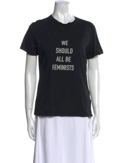 Pre-owned Dior 2017 Graphic Print T-shirt In Black