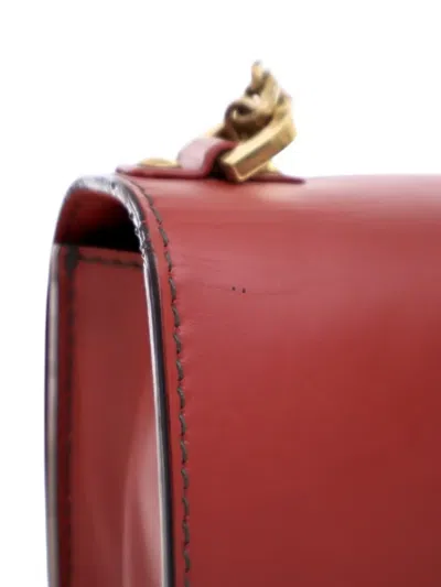 Pre-owned Dior 2017 Medium Smooth Calfskin Ja Chain Flap Satchel In Red