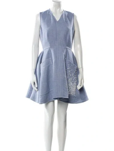 Pre-owned Dior 2017 Mini Dress In Blue