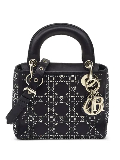 Pre-owned Dior 2017 Mini Lady  Tote Bag In Black