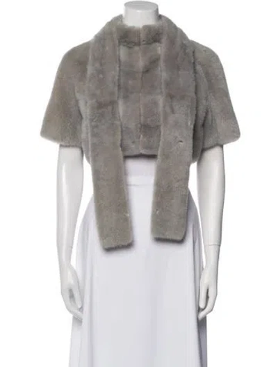 Pre-owned Dior 2017 Mink Fur Jacket In Gray