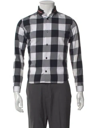 Pre-owned Dior 2017 Plaid Print Shirt In Black