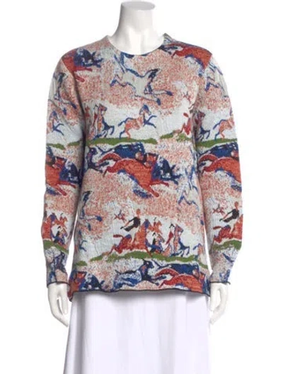 Pre-owned Dior 2017 Printed Sweater In Blue