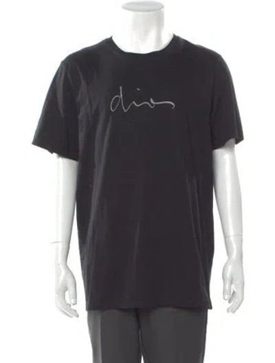 Pre-owned Dior 2017 Signature Logo T-shirt In Black