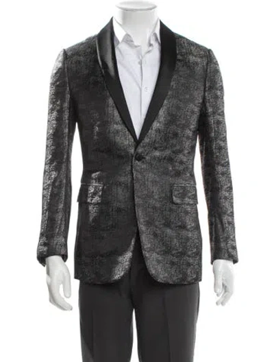 Pre-owned Dior 2017 Silk Blazer In Gray