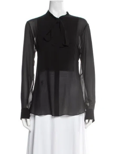 Pre-owned Dior 2017 Silk Blouse In Black