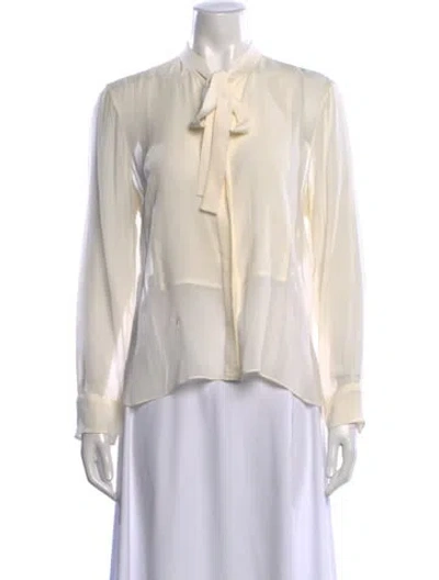 Pre-owned Dior 2017 Silk Blouse In White