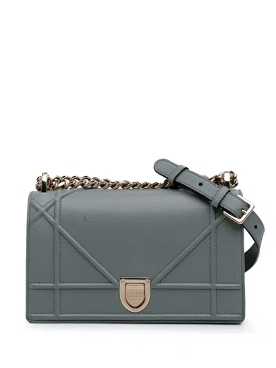 Pre-owned Dior 2017 Small Grained Calfskin Ama Flap Crossbody Bag