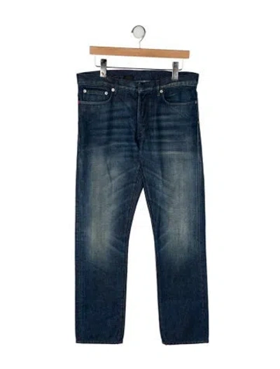 Pre-owned Dior 2017 Straight-leg Jeans In Blue