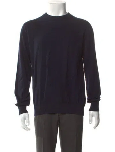 Pre-owned Dior 2017 Virgin Wool Pullover In Blue