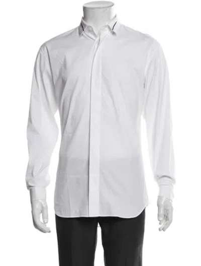 Pre-owned Dior 2018 Bee Accent Dress Shirt In White