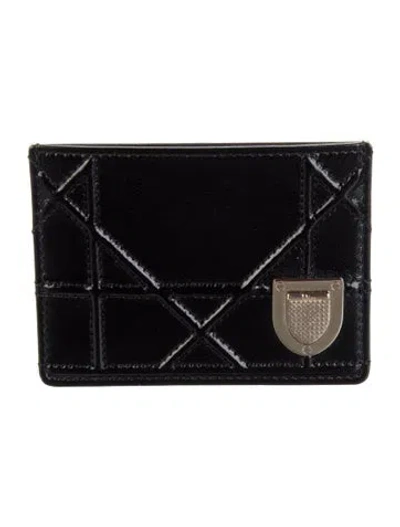 Pre-owned Dior 2018 Ama Card Holder Wallet W/ Tags In Black