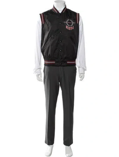 Pre-owned Dior 2018 Graphic Print Bomber Jacket In Black