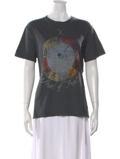 Pre-owned Dior 2018 Graphic Print T-shirt In Gray