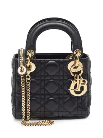 Pre-owned Dior 2018 Lady  Cannage Tote Bag In Black