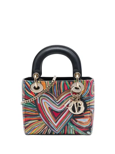 Pre-owned Dior 2018 Limited Edition Amour Mini Calfskin Lady  Satchel In Red