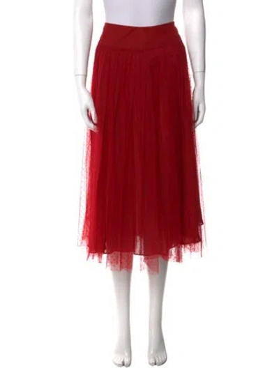 Pre-owned Dior 2018 Midi Length Skirt In Red