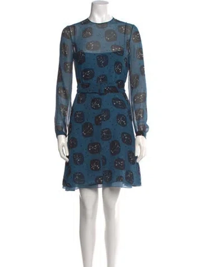 Pre-owned Dior 2018 Mini Dress In Blue
