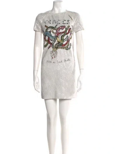 Pre-owned Dior 2018 Mini Dress In Gray