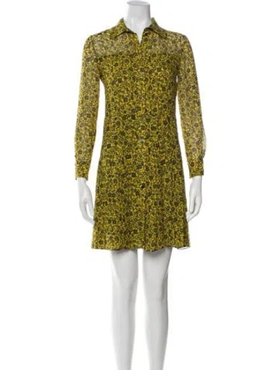 Pre-owned Dior 2018 Mini Dress In Yellow