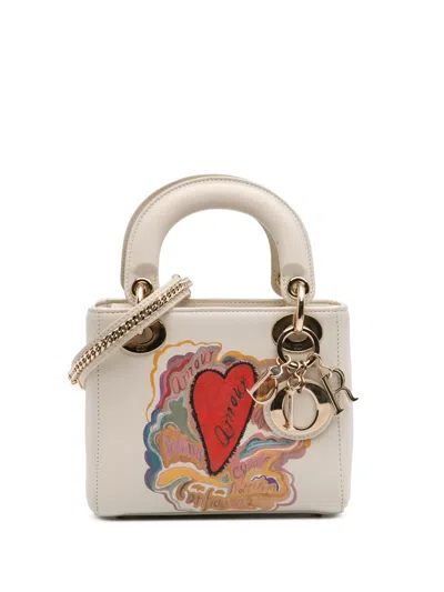 Pre-owned Dior 2018 Niki De Saint Phalle Mini Calfskin Amour Lady  Satchel