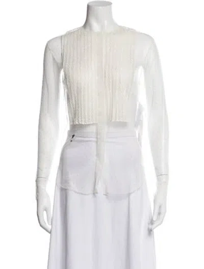 Pre-owned Dior 2018 Printed Blouse In White