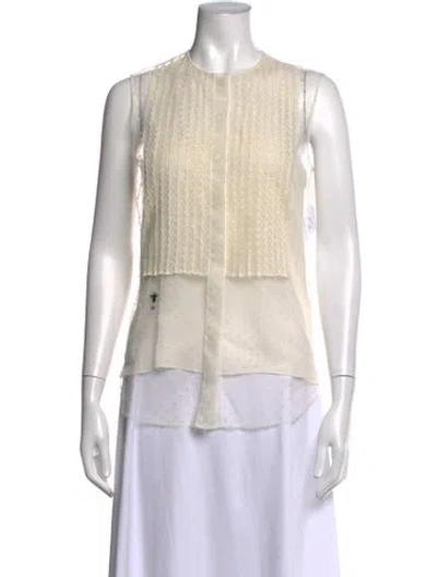 Pre-owned Dior 2018 Sleeveless Blouse In Neutrals