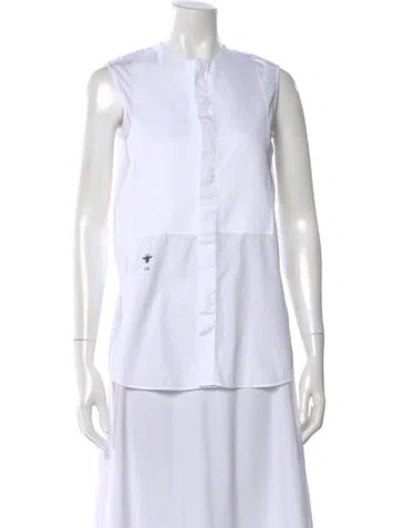 Pre-owned Dior 2018 Sleeveless Top In White