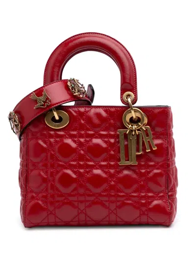 Pre-owned Dior 2018 Small Calfskin Cannage My Abc Lady  Satchel