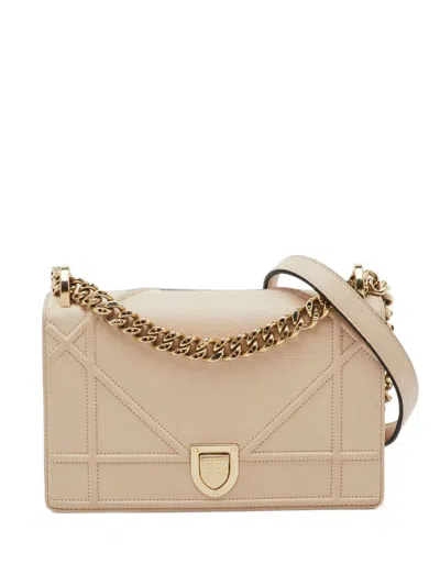 Pre-owned Dior 2018 Small Ama Flap Shoulder Bag In Neutrals