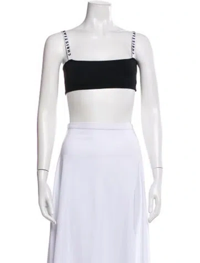 Pre-owned Dior 2018 Square Neckline Sports Bra In Black
