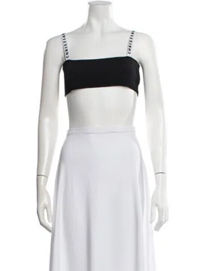 Pre-owned Dior 2018 Square Neckline Sports Bra In Black