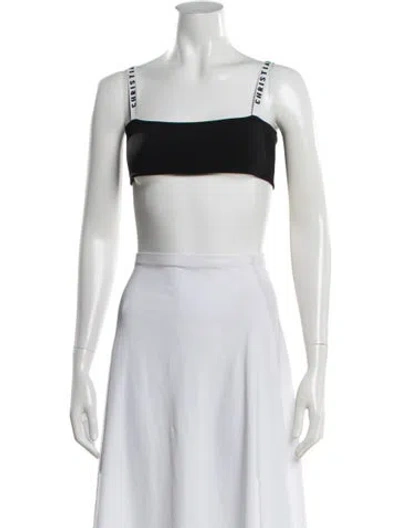 Pre-owned Dior 2018 Square Neckline Sports Bra In Black