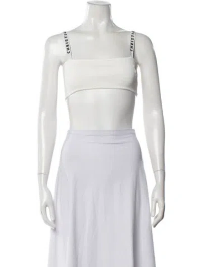 Pre-owned Dior 2018 Square Neckline Sports Bra In White