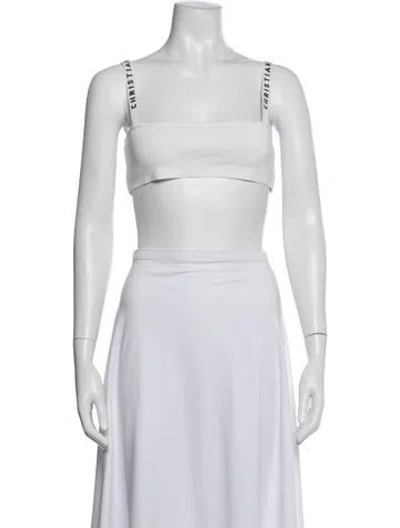 Pre-owned Dior 2018 Square Neckline Sports Bra In White