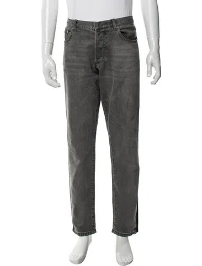 Pre-owned Dior 2018 Straight-leg Jeans In Gray