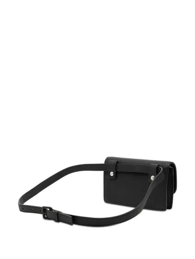 Pre-owned Dior 2018 Ultramatte Saddle Belt Bag In Black