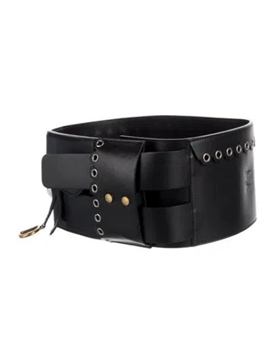 Pre-owned Dior 2018 Wide Belt In Black