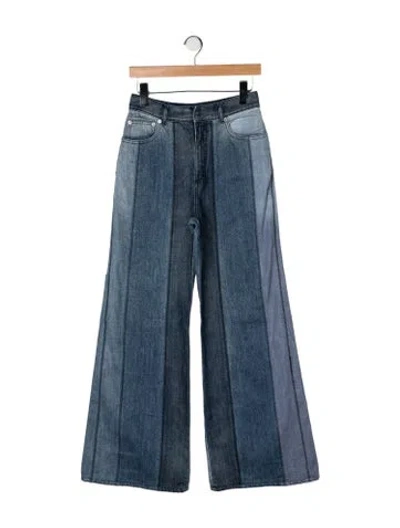 Pre-owned Dior 2018 Wide Leg Jeans In Blue