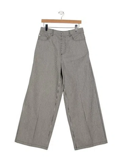 Pre-owned Dior 2018 Wide Leg Jeans In Blue/neutrals