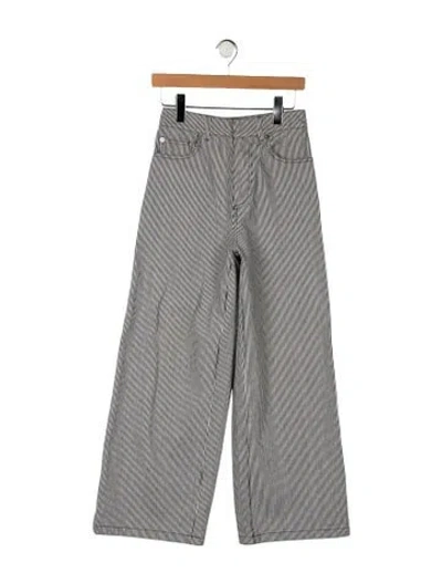 Pre-owned Dior 2018 Wide Leg Jeans In Blue/white